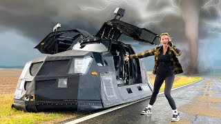 Storm Chasing In A 750000 TornadoProof Tank [upl. by Atsylak]