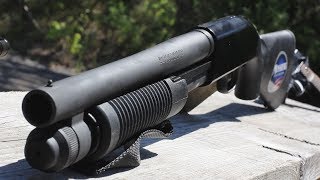 Rare Canadian Legal 14quot Pump Action Shotgun Mossberg 590 Persuader Non Restricted [upl. by Eicaj]