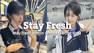 how to STAY FRESH amp clean all day in SCHOOL avoid school air [upl. by Adirehs]