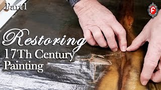 Restoring a Painting in the Restoration Department Raw Footage fineart fineartrestoration [upl. by Ming]