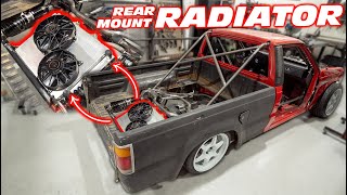 DRIFT TRUCK V2 RETURNS Fabricating A Rear Mount RADIATOR [upl. by Arakaj78]