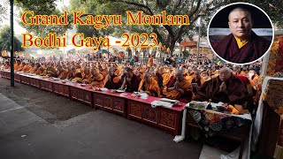 Grand Kagyu Monlam 2023  HHKarmapa  Escorting by Police to Maha Bodhi Temple Gaya [upl. by Leander]