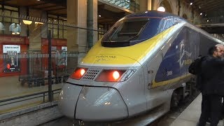 Eurostar Class 373 TGV TMST e300 Ride London St Pancras International to Paris Nord  210318 [upl. by Ysdnyl]