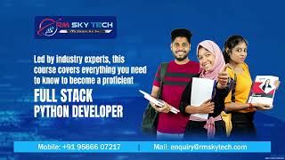 PYTHON FULL STACK DEVELOPMENT  RM SKY TECH pythoncourse rmskytech fullstacktraining [upl. by Alberta]