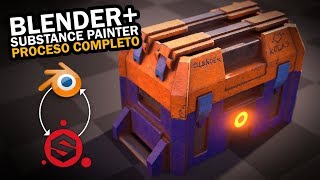 Blender y Substance Painter  ¡Proceso Completo [upl. by Hewet837]