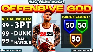 WHAT IS THE MOST OFFENSIVE BUILD YOU CAN MAKE IN NBA 2K23 [upl. by Aromas886]