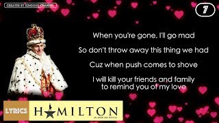 7 Hamilton  Youll Be Back VIDEO LYRICS [upl. by Brick926]