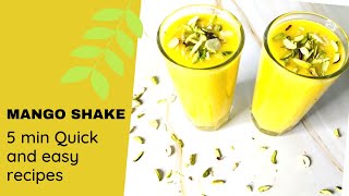 How To Make Mango Shake in Just 5 Min  Mango Smoothie recipe Easy amp Healthy Mango Juice [upl. by Arracot]