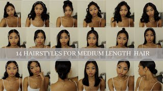 14 HAIRSTYLES FOR MEDIUM LENGTH RELAXED HAIR [upl. by Vidal]