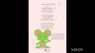 Une Souris Verte qui Courait dans lherbe  Comptine Francaise [upl. by Kaliski893]