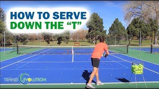 Tennis Serve How To Serve Down The T [upl. by Adnamar965]