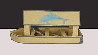 How to make a boat from cardboard  DIY boat crafts [upl. by Jankell]