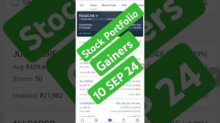 Stock Portfolio Gainers 10 sep 24  Part 1 shorts stockmarket [upl. by Hadihsar]