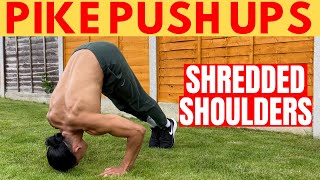 Pike Push Up Tutorial For Beginners With Progressions [upl. by Rexanna]