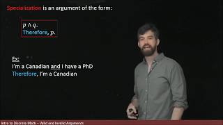 Logical Argument Forms Generalizations Specialization Contradiction [upl. by Sokim]