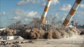 Florida Power amp Light  Riviera Beach Plant Units 3 amp 4  Controlled Demolition Inc [upl. by Celinda]