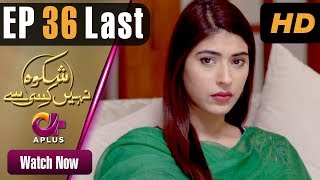 Drama  Shikwa Nahin Kissi Se  EP 36 Last  Aplus  Shahroz Sabzwari Sidra Batool  C4M1 [upl. by Gibeon]