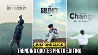 Trending Quotes Photo Editing  Viral Instagram Quotes Photo Editing  Quote Photo Editing Instagram [upl. by Haissem]