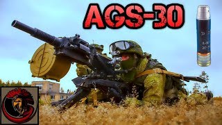 AGS30 quotAtlantquot Automatic Grenade Launcher  RUSSIAN FIREPOWER [upl. by Ewald]