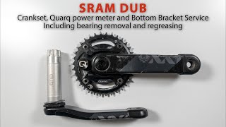 SRAM DUB Quarq crank amp bottom bracket service for beginners Plus BB bearing removal and regreasing [upl. by Carboni166]