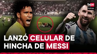 Perú vs Argentina Pedro Gallese lanzó celular de hincha que buscaba selfie con Lionel Messi [upl. by Nolra]