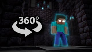 Herobrine  Minecraft 360° Animation MineImator 4K VR Video [upl. by Yrnehnhoj]