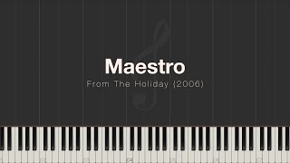 Maestro from quotThe Holidayquot \\ Hans Zimmer \\ Synthesia Piano Tutorial [upl. by Nelly130]