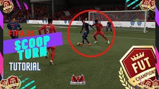 FIFA 21 SCOOP TUTORIAL  HOW TO DO SCOOP TURNS IN FIFA 21  FIFA 21 TUTORIAL [upl. by Artur]