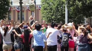 Disneylands 58th Anniversary Crowd WarmUp [upl. by Eerb64]