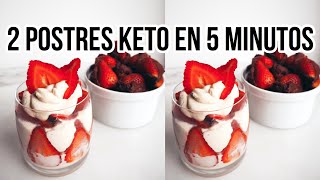 🍓🍫 2 POSTRES KETO CON FRESAS  FRESAS CON CREMA  FRESAS RELLENAS DE CHOCOLATE  Manu Echeverri [upl. by Lieberman]