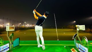 ASMR golf driving range session in South Korea 🇰🇷 [upl. by Jyoti]