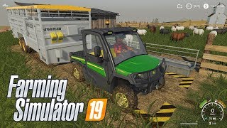 FS19  4 Borregos para Barbacoa  UTV XUV 835M John Deere  Farming Simulator 19 [upl. by Ettevi]