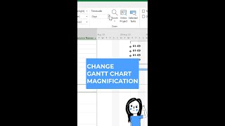 Change Magnification and set the zoom of Gantt Chart or timeline in MS Project Microsoft Project [upl. by Lebana126]