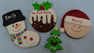 xmas theme personalised biscuits part 2 [upl. by Meedan730]