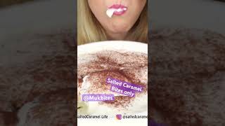 Salted Caramel ASMR White chocolate profiteroles mukbang bites only shorts viral fyp new edit [upl. by Warring]