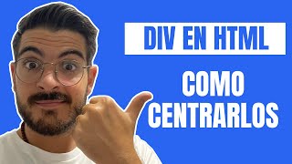 Aprende COMO centrar un DIV en HTML con CSS [upl. by Sug]