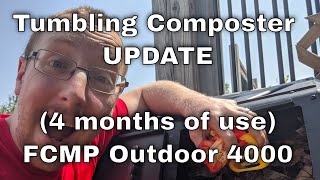 Tumbler Compost Update 4 months of use  FCMP Outdoor IM4000 [upl. by Sewell161]