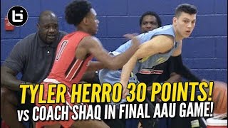 Tyler Herro Scores 30 in Final AAU Game vs Coach Shaq Full Highlights [upl. by Piegari]