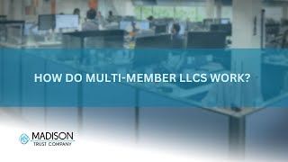 How Do Multi Member LLCs Work  Madison Trust [upl. by Ariaes282]