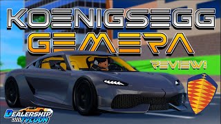 Koenigsegg GEMERA Review in Dealership Tycoon Roblox [upl. by Adala]