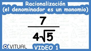 Racionalización el Denominador es un Monomio  Video 1 de 4 [upl. by Anuayek]