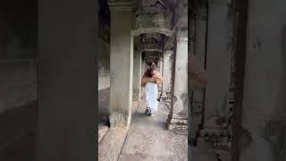 🇰🇭This is Viraknichoofficial Temple run in angkor wat temple I love cambodia 💕 [upl. by Meehar]