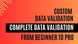 Data Validation for Numbers Text amp List Custom Data Validation using Formulas in MS Excel [upl. by Lovel739]