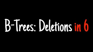 Btrees in 6 minutes — Deletions [upl. by Placida828]