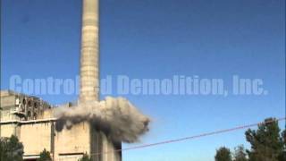 Savannah River Site 105 PampR Reactor Exhaust Chimney Demolition  Controlled Demolition Inc [upl. by Ayidan]