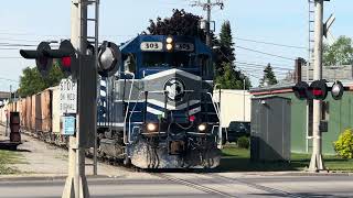 LSRC 303 amp LSRC 4303 Southbound in Alpena Mi [upl. by Yatnahc992]