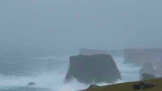 Eshaness cliffs Shetland in an equinoctial storm [upl. by Jasmine]