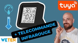 Thermomètre hygromètre avec télécommande infrarouge TUYA pas cher  test complet [upl. by Bart]