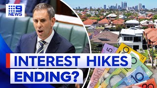 Australian interest rate hikes to end according to new predictions  9 News Australia [upl. by Morentz]