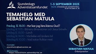 quotHur kan jag lära känna Gudquot  Sebastian Matula talar den 1 september 2023 [upl. by Aidile]